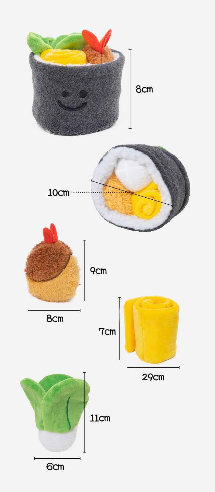 Kawaii Sushi Roll Snuffle Toy